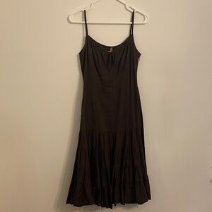 Casual LOFT Tiered Brown Dress